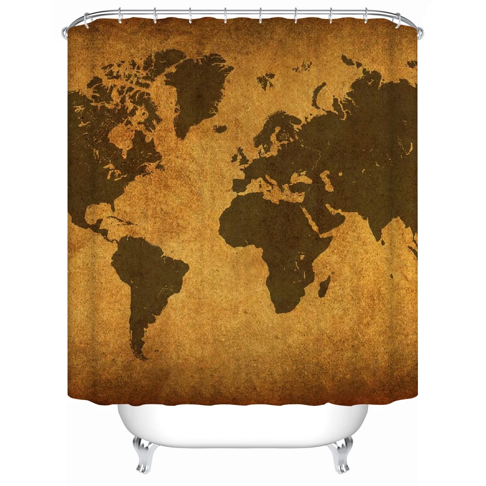 CHARMHOME Rideau De Douche Carte Du Monde Motif Creative Écologique ... CHARMHOME Rideau De Douche Carte Du Monde Motif Creative Écologique ...