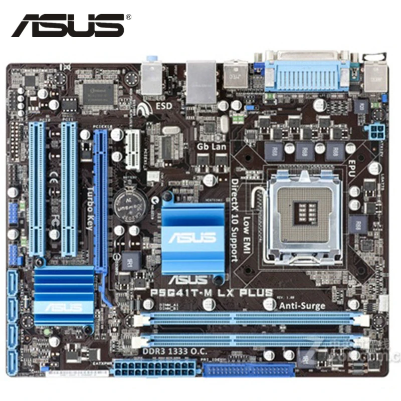 ASUS P5G41T-M LX Plus материнская плата LGA 775 DDR3 8 ГБ для Intel G41 настольная системная PCI-E X16 б/у