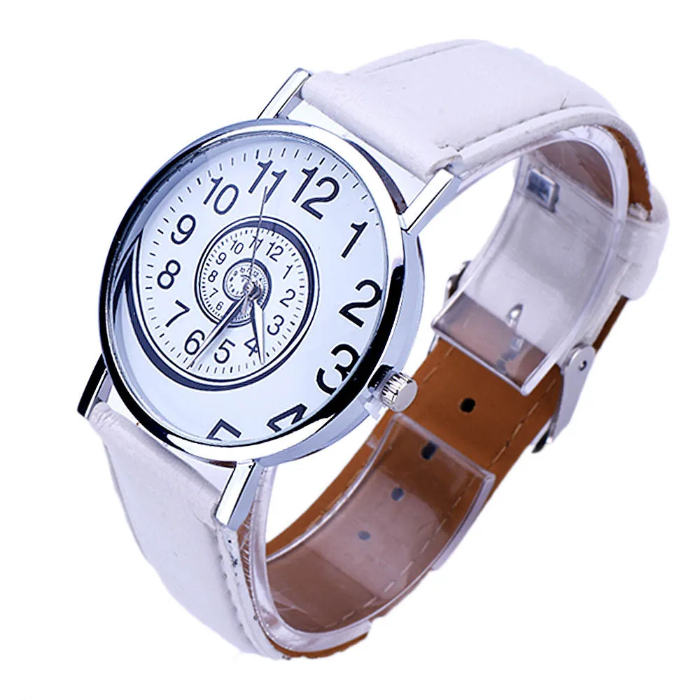

Moment # N03 DROPSHIP relogio 2018 Elegant Womens Watch Swirl Pattern Leather Dress Clock Quartz Wrist Watch Freeship Men Watch