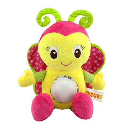 Baby Plush Toy Forest Animals Butterfly Lion Doll Children Kids Music Electric Toys with Sound and Light Multifunction Toy Gifts - Цвет: Bee