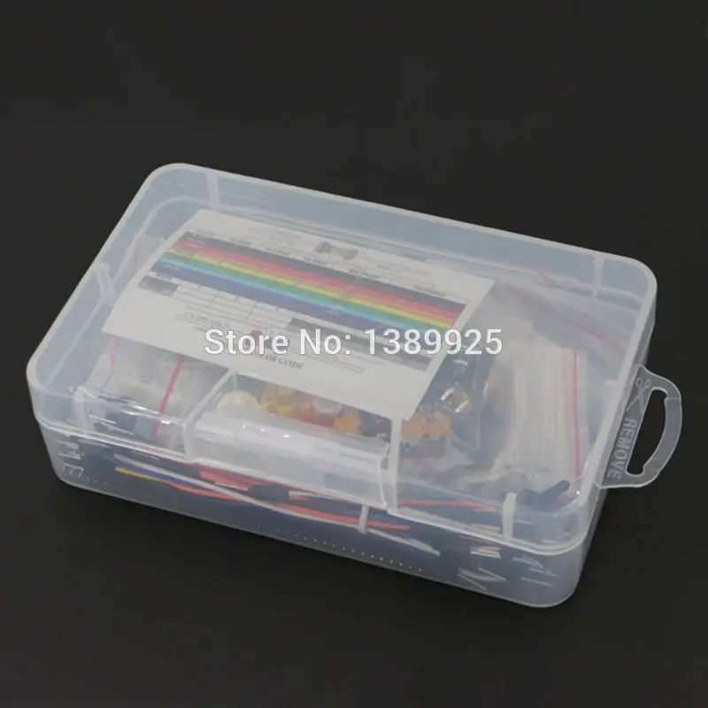 Стартовый комплект, резистор/светодиодный/конденсатор/перемычка провода/макетный Резистор Комплект с розничной коробкой для arduino Diy стартовый комплект