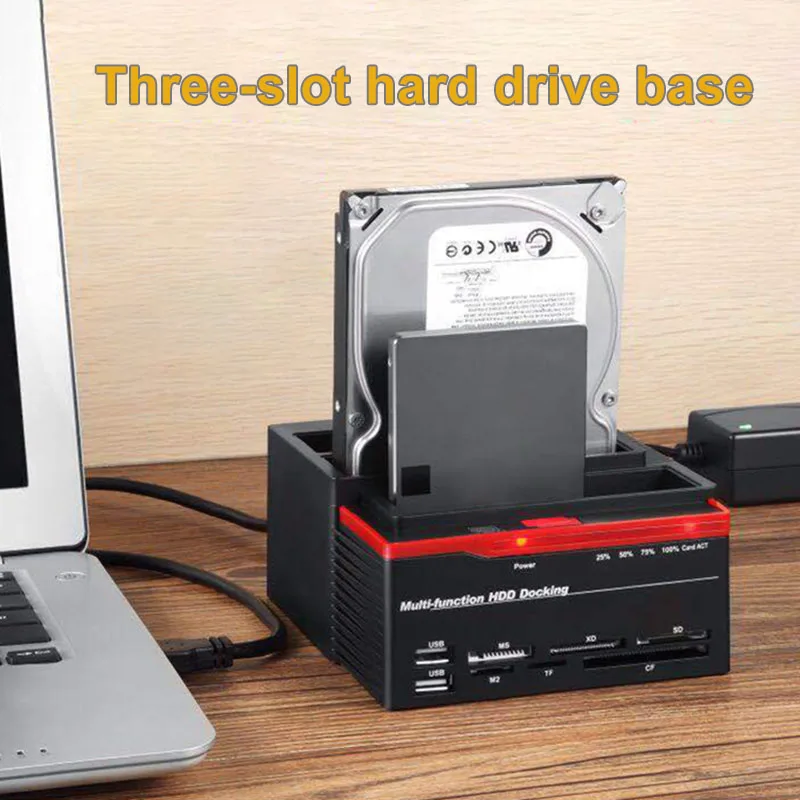 3 слота держатель жесткого диска 2 USB порт Многофункциональный жесткий диск основание привода для кардридера JLRL88
