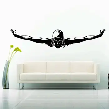 

Women Swim Wall Sticker Car Swimmer Decal Swimming Posters Vinyl Wall Decals Decor Mural Swimming Wall Decal