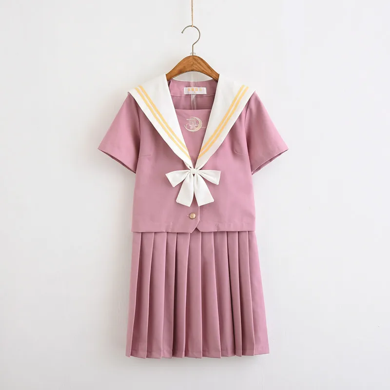 2019 جديد اليابانية الزي المدرسي بحار قمم + التعادل + تنورة البحرية نمط الطلاب الملابس ل فتاة زائد حجم الا المشجع الملابس