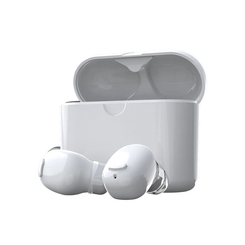 Aimitek S570 наушники-вкладыши TWS Bluetooth 5,0 наушники мини-близнецы Беспроводной стерео наушники автомобильные гарнитуры зарядным устройством с микрофоном для смартфонов - Цвет: White