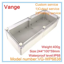 2 шт./лот электрический прибор проект коробка 244*100*59 мм IP68 Водонепроницаемый ABS из серии "сделай сам", распределительная коробка для усилитель продукта