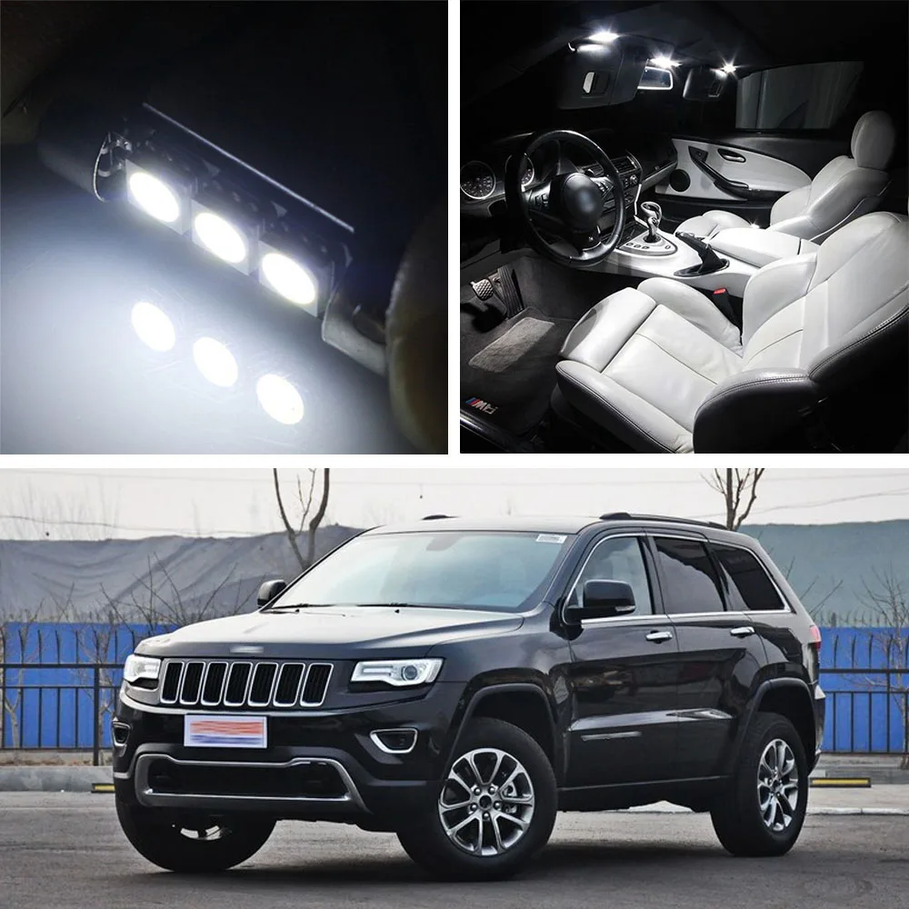 

Canbus LED Lamp Interior Map Dome Trunk Plate Light Bulbs For Jeep Grand Cherokee 2014-17