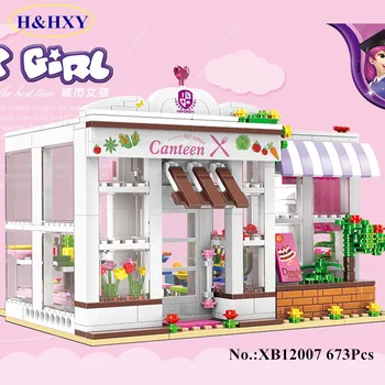 

H&HXY IN STOCK XB12007 673Pcs Girl Series The University Dormitory Set Building Blocks Bricks Educational Funny Kids Toys Gifts