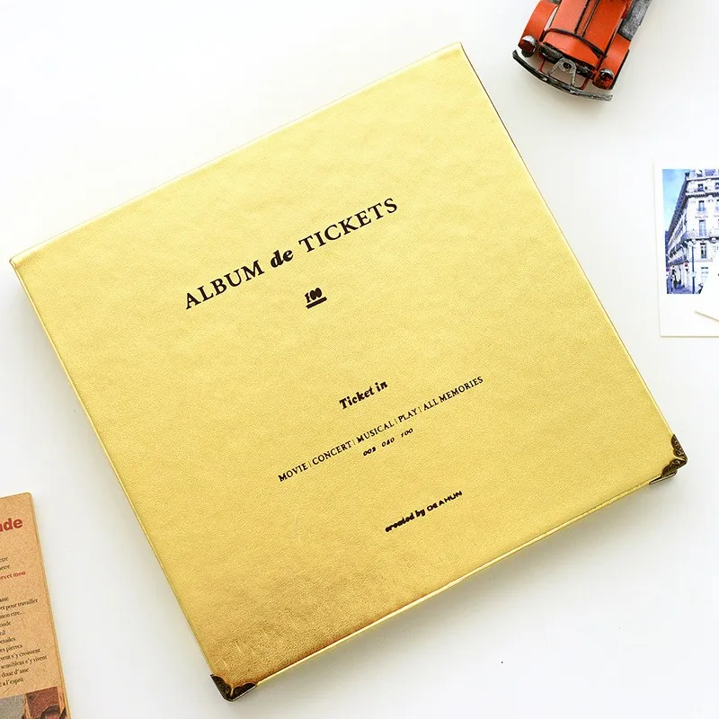 

New DIY Album Concert Tickets Paper Money Collection Book PU Leather Paper Interleaf Movie Tickets Collection Album