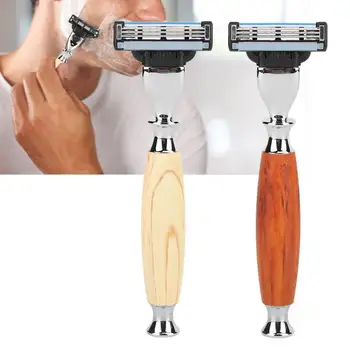 

Men Vintage Classic Manual Three-edge Razor Shaving Supplies Head Removable Washable for Men