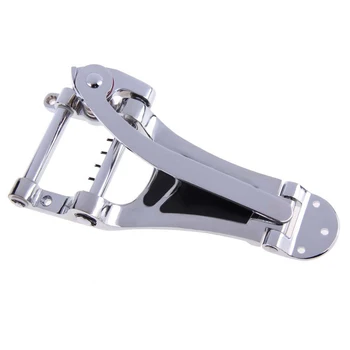 

New Silver Tremolo Vibrato Bridge Tailpiece Hollow body Archtop for Guitar