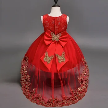 

Children's Girls Summer Lace Floral Kids Girls Princess Dress Sleeveless Formal Party Dress Fit For 2-12Y