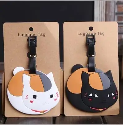 

Natsume Yuujinchou Nyanko Sensei creative silicone luggage tag pendants hang tags checked tourist products KT1043
