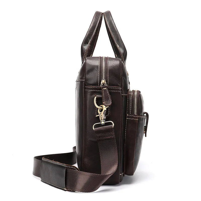 PNDME جلد أصلي للرجال المرأة حقيبة أعمال الأولى طبقة جلد البقر خمر حقيبة لابتوب بسيطة Crossbody أكياس