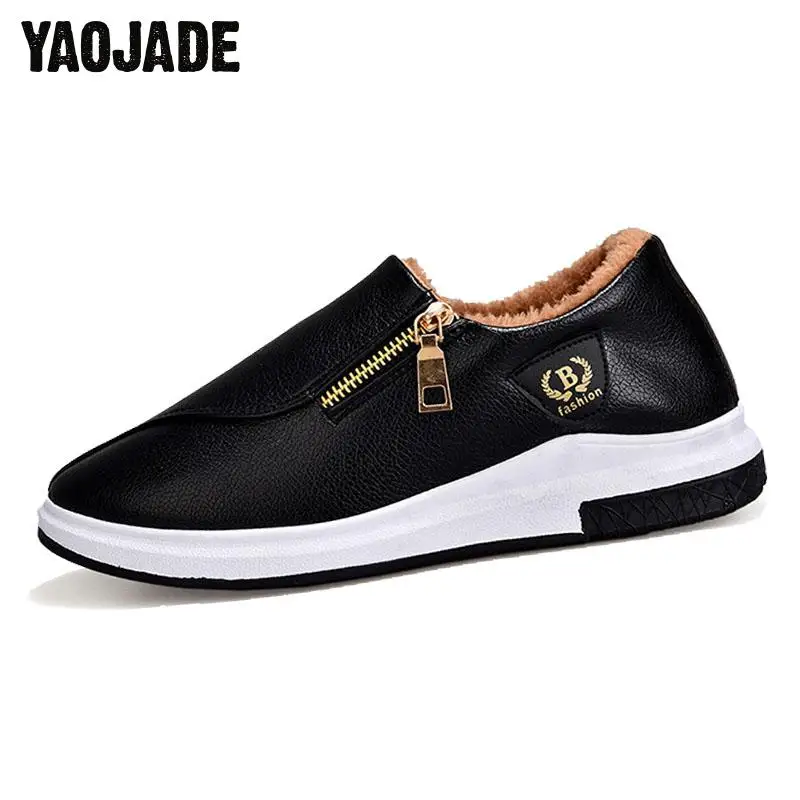 

2018 New Fashion Men Winter Shoes Solid Color Snow Boots Plush Inside Antiskid Bottom Keep Warm Waterproof Ski Boots