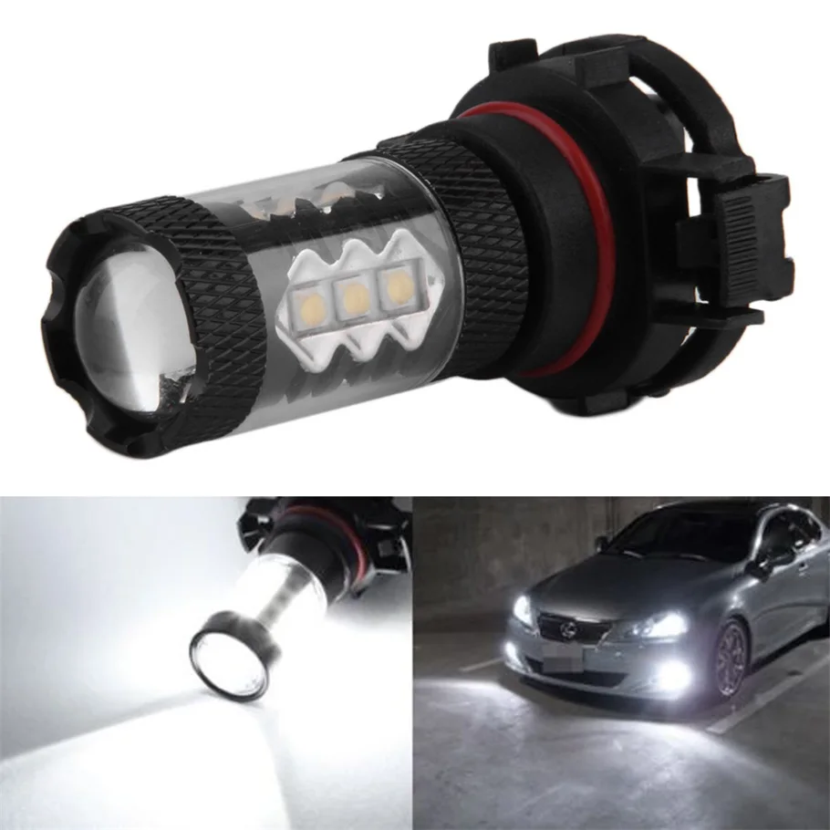 

1pc H16 5202 Super Bright 80W LED Fog Light Daytime Running Driving Lamp Bulb 6000K 12V Hot Selling