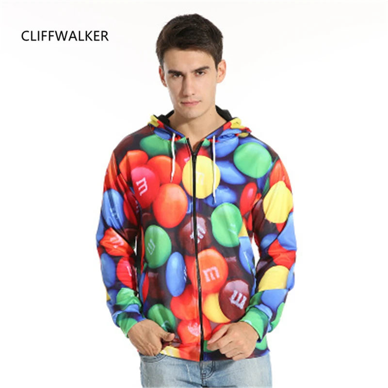Dropshiping Zip-Up Hoodie 3D принтом леденец сладкий Костюмы для Для женщин мужчин топы с