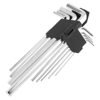 

9pcs Multifunction CR-V Steel Hexagon Wrench 1.5 2 2.5 3 4 5 6 8 10mm Hand Tools Set with Flat Head and L-type