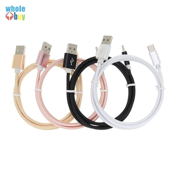 

500pcs Type C usb Cable 0.25m1.5m 1m 2m 3m Nylon braided Fast Charging Cable for Samsung Xiaomi Huawei USB C Charge Data Cord
