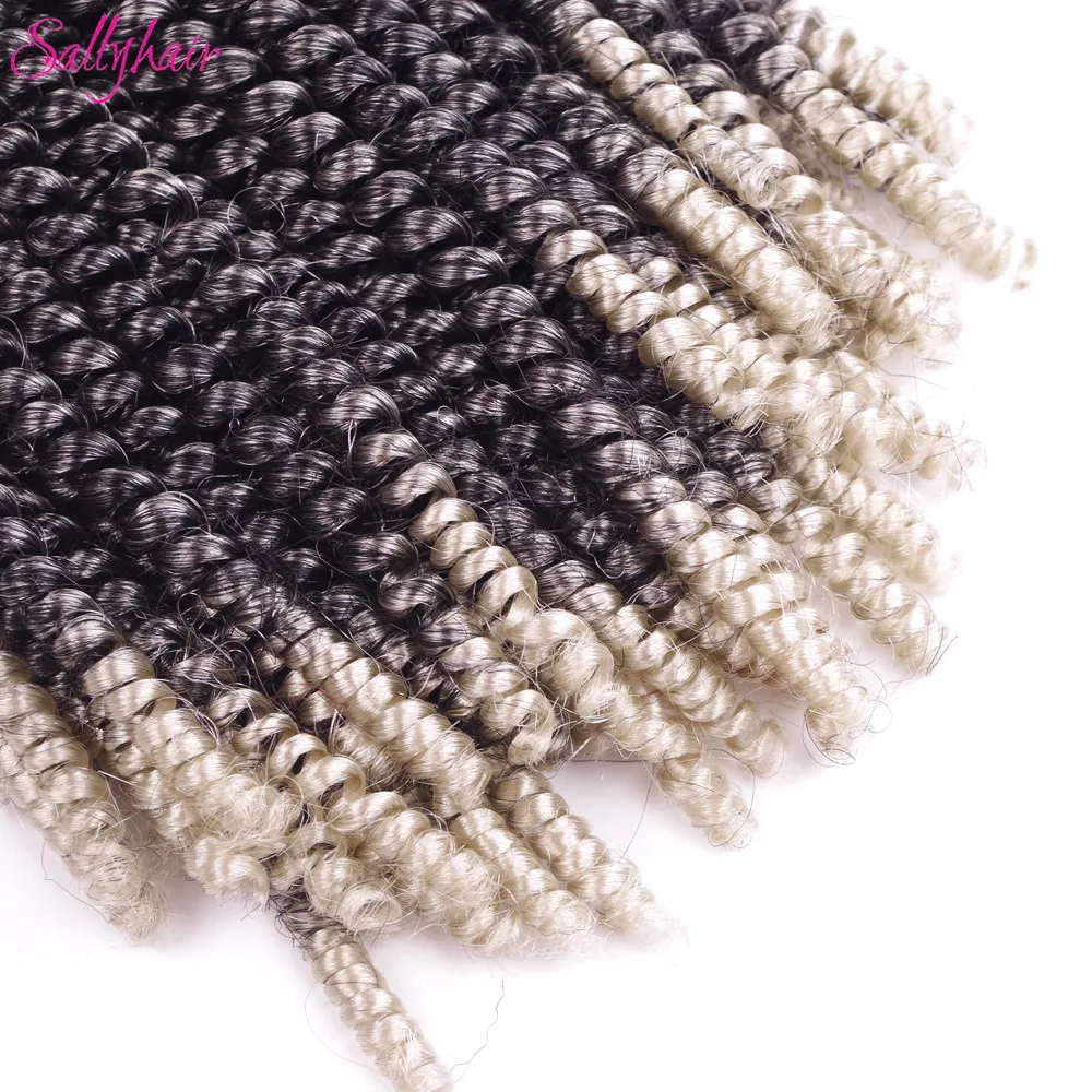  Crochet Braids Ombre Spring Twist Hair Kanekalon Synthetic Hair Extensions Braids Kinky Curly Twists (19)