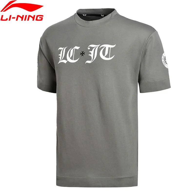 

Li-Ning Men The Trend Knit T-Shirt 100% Cotton Loose Fit Printing Breathable LiNing Comfort Sports Tee Tops AWDN003 MTS2741