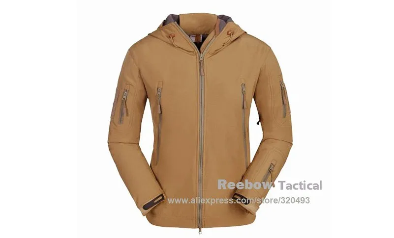 Jaqueta de Caça ao ar Esportes do Exército Militar à Prova V4.0 à Prova Dwaterproof Água Escudo Macio Tático Livre Swat Treinamento Vento Outerwear Cabolsa Roupas 16 Esporte e Lazer
