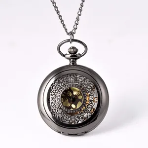 Карманные часы мужские, черные, круглые, нежные, с цветами, карманные часы, античные, роскошный бренд, ожерелье, карманные часы с цепочкой, мужские часы