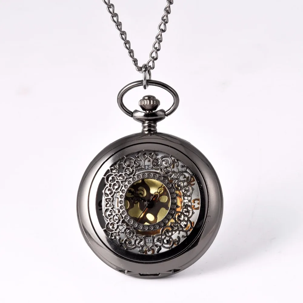 Pocket Watch Black Round Delicate Flower Pocket Watch Men Antique Luxury Brand Necklace Pocket & Fob Watches Chain Male Clock Pocket Watch Black Round Delicate Flower Pocket Watch Men Antique Luxury Brand Necklace Pocket & Fob Watches Chain Male Clock