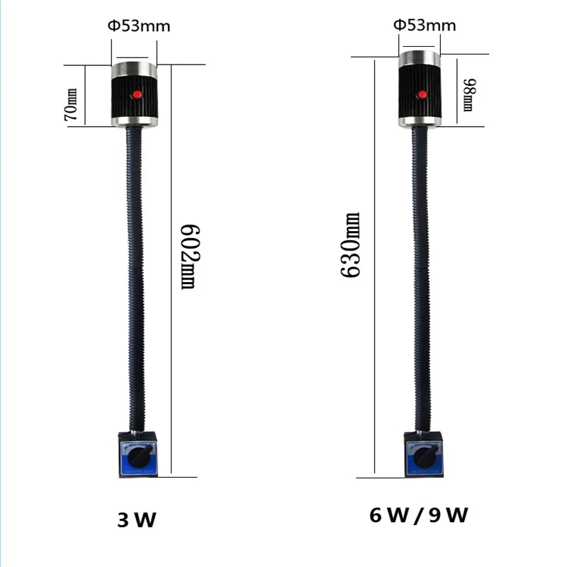 Машинный светильник, светодиодный светильник для станка, 24 В, 220 В, 36 В, магнитный/винтовой основание, супер яркий токарный станок, рабочий светильник, настольная лампа В индустриальном стиле