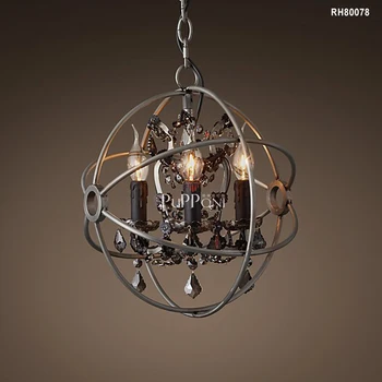 

Iron ORB Crystal Chandelier for Home Living Room Decorative