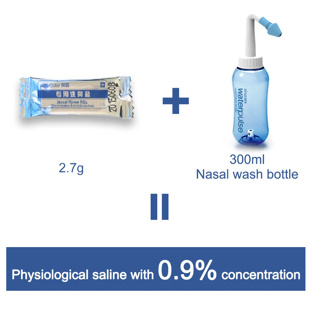 Waterpulse-Nasal-Irrigation-Physiological-Saline-300ml-Nose-Wash-Bottle-and-90-pack-Rinse-Mix-Salt-Set (1)