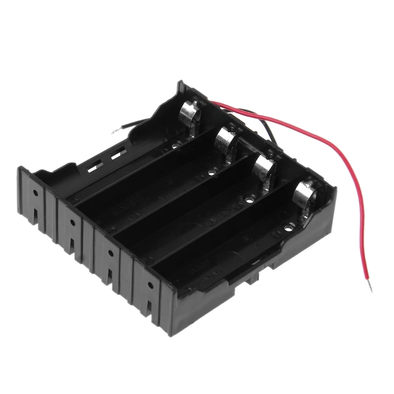 

DC 14.8V 4x 18650 Series Batteries Holder Box Storage Case Container With Wire