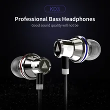 DUSZAKE In font b Ear b font Earphones For Phone Metal Headset Wired Bass Stereo Earphone