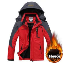 Зимняя теплая куртка, мужские парки, верхняя одежда, ветрозащитная водонепроницаемая куртка с капюшоном, толстая Вельветовая куртка, мужские флисовые парки, пальто размера плюс 6XL
