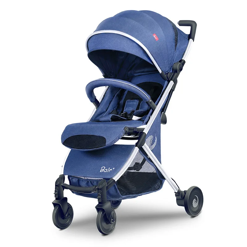 Европейская стандартная легкая детская коляска с высоким ландшафтом четырехколесная складная переносная коляска-коляска kinderwgen - Цвет: Blue