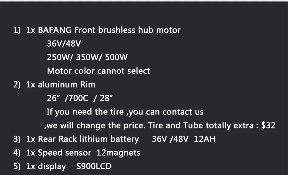 Sale BAFANG 8fun Electric Bike Kit 36V 48V 250W 350W 500W Motor Wheel for 26" 700C 28" Bike 8fun BMP electric motor for bicycle 5