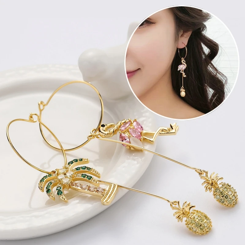 1 par Brincos Strass Criativo Decoração Irregular