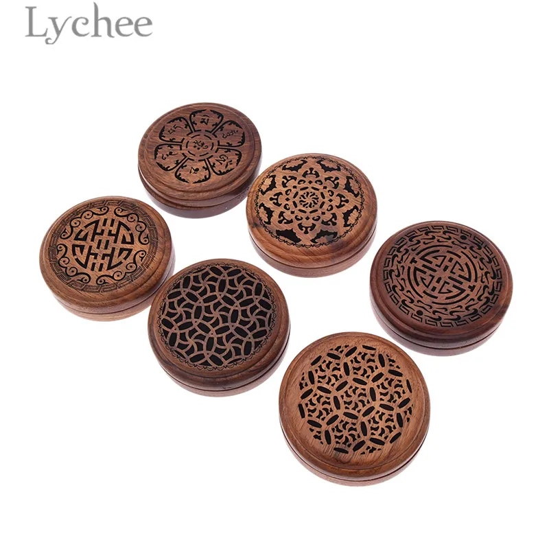 

Lychee Vintage Hollow Wood Incense Burner Buddha Incense Plate Box Home Aromatherapy Supplies