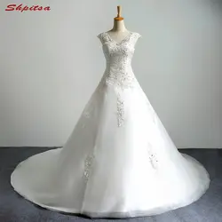Кружево Свадебные платья 2017 бальное платье бисером кантри Weddingdress Китай Свадебные платья Прополка платье