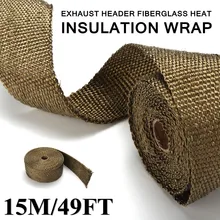 Стекловолоконная теплоизоляционная пленка толщиной 1,5 мм ширина 50 мм длина 5 м/10 м/15 м с 10 стяжками из нержавеющей стали