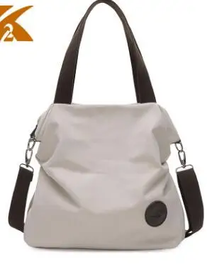 

2018 Simple Korean leisure art Fan canvas bag folds solid color shoulder portable ladies bag
