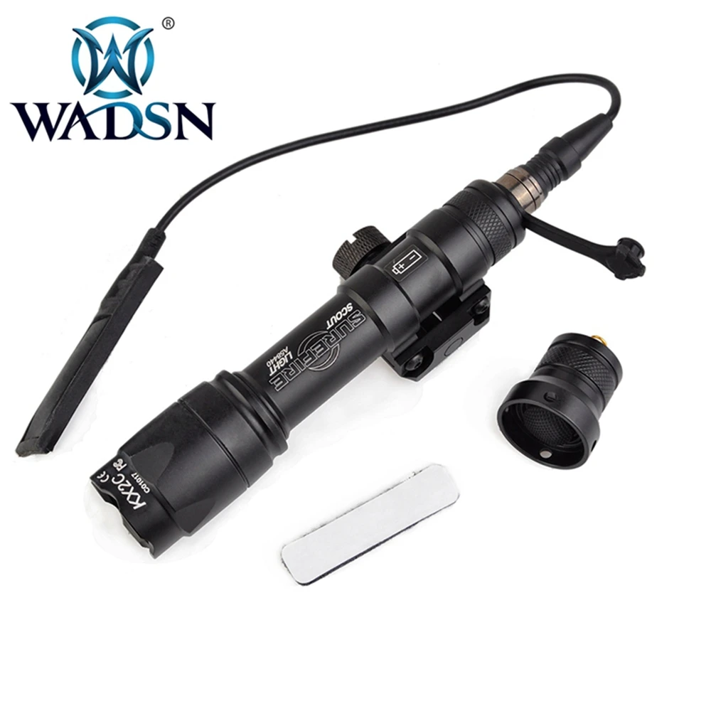 WADSN Surefir M600C Tactical Flashlight Softair DBAL-D2 RED Laser IR lazer Double Control Switch Airsoft Hunting Weapon Lights