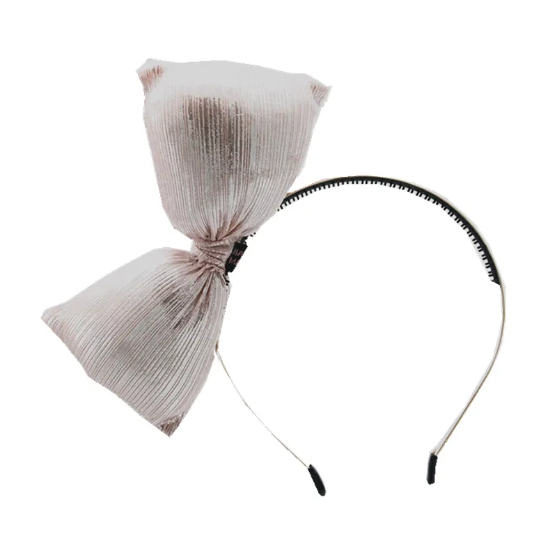 

2020 shimmer fabric puff large bow hairband hair accessories girls headband