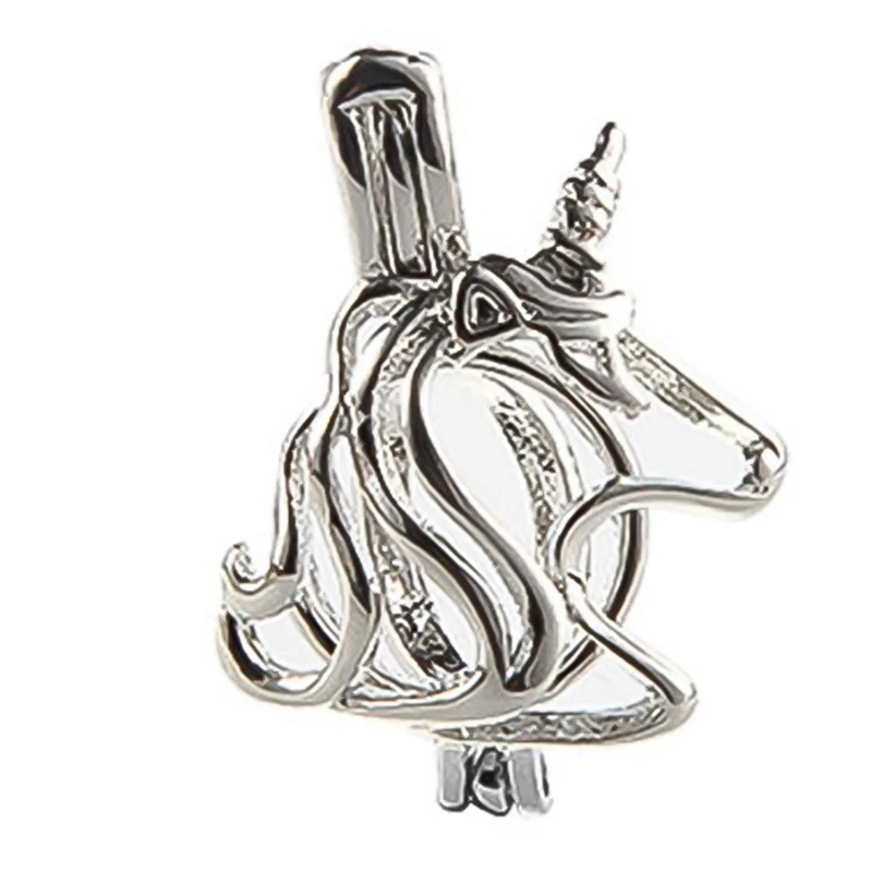 

Hollow Dream Unicorn Essential Oil Necklace Bag Pearl Cage Pearl Cage Essential Oil Cage Lockets Pendant Perfume