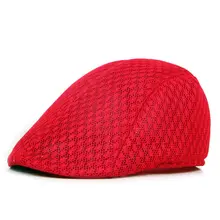 Новая сетчатая мужская шляпа в стиле Гэтсби Кабби плоская кепка газетчик Гольф-берет ирландские Шляпы красный