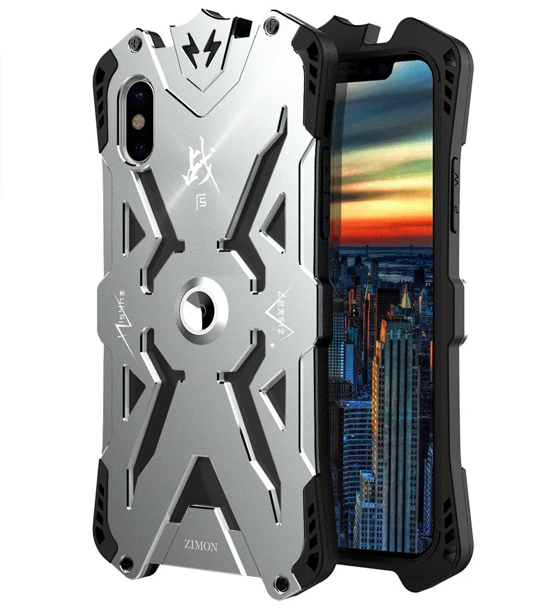 Simon for iphone7 7plus Case Luxury Metal+TPU Aluminum THOR Tough Armor Cover For iPhoneX 8Plus Caja Shockproof Rubber Robot X1