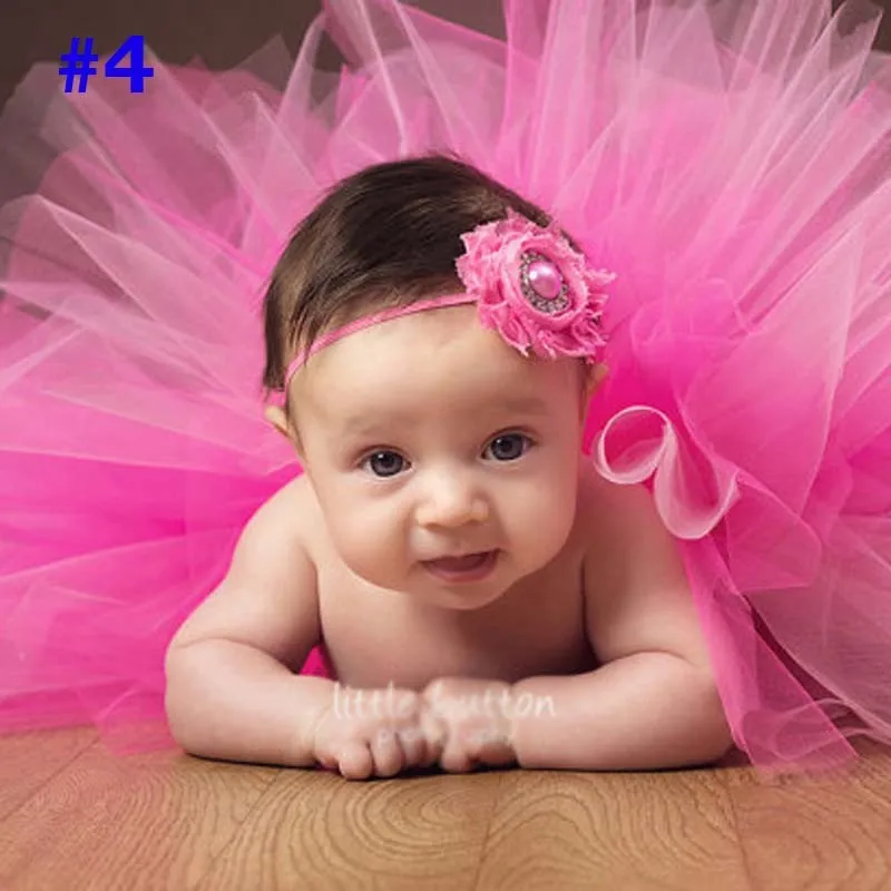 

2015 NEW 9 Colors Newborn Tutu Skirt With Matching Flower Headband Stunning Newborn Photo Prop Multicolor Girl Tutu Skirt