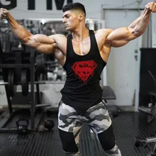 Майка с Суперменом, Мужская одежда для бодибилдинга, майка для фитнеса, мужская майка без рукавов, рубашка с супергероями, майка для занятий спортом, жилет из хлопка