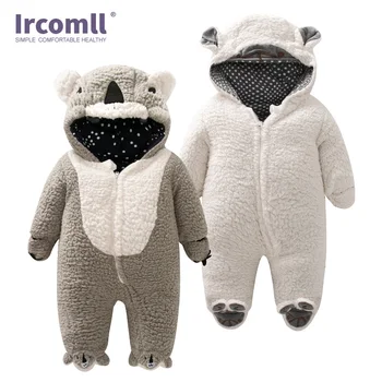 

Ircomll Newborn Infant Baby Rompers Boy Girl Hooded Cartoon Cute Long-sleeved Jumpsuit Kids Toddler Clothes Children Climbing