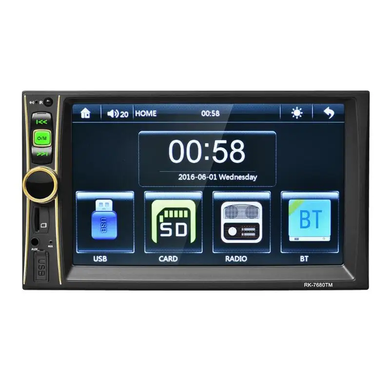 

6.6in Touch Screen 2Din Bluetooth Car Stereo MP5 Player FM Radio Head Unit